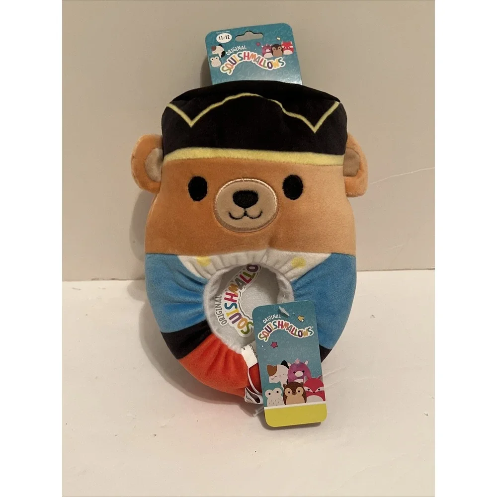 Squishmallows Baron the Bear Nutcracker Plush Slippers Kids Size 11/12 Multi